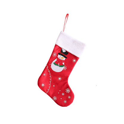 Christmas Stocking Felt Cloth Deer Small Gift Bag Fireplace Hanging Decoration Christmas Outfit