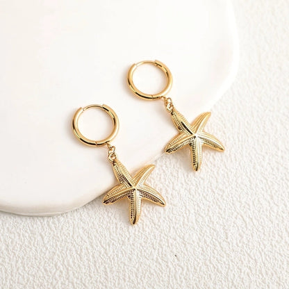 Geometry Ear Ring Affordable Luxury Style Short Tassel Earrings Eardrops Ocean Series Stainless Steel Earrings