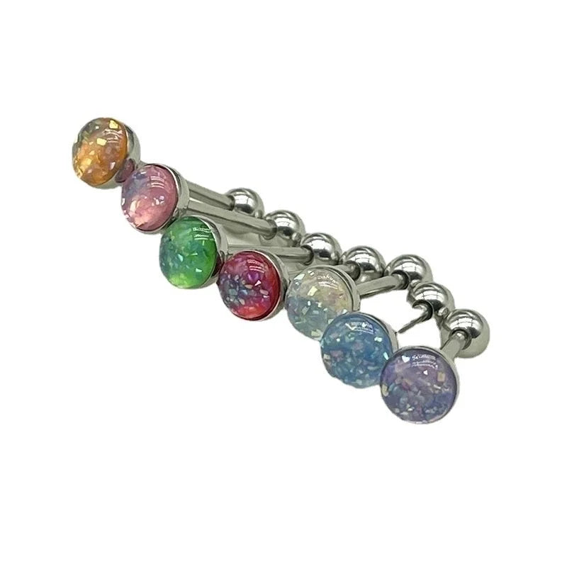 Minimalist Geometric Titanium Steel Plating Tongue Nail 1 Piece