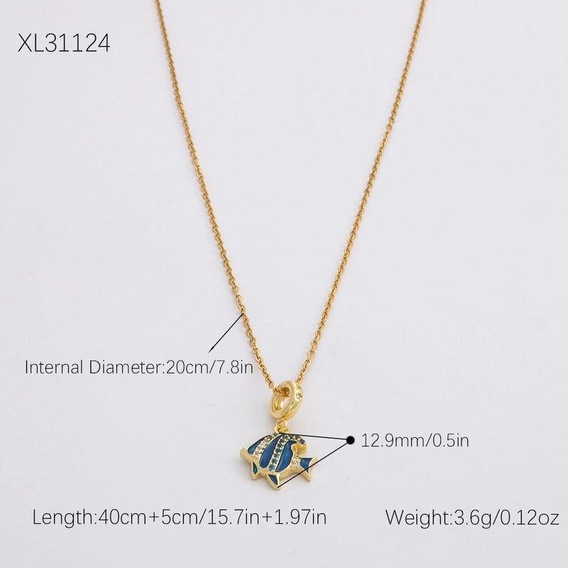 Hot Selling Exclusive For Copper Pendant Necklace Planet Aircraft Clavicle Chain Fashion Unique Simple Electroplating Charm Jewelry