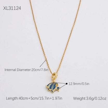 Hot Selling Exclusive For Copper Pendant Necklace Planet Aircraft Clavicle Chain Fashion Unique Simple Electroplating Charm Jewelry