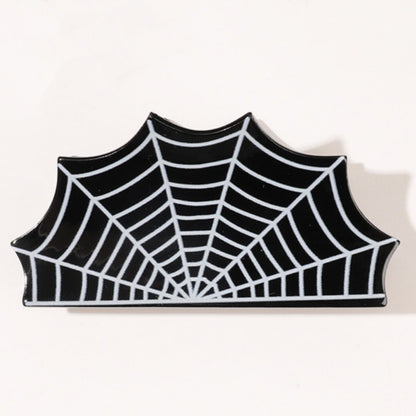 Halloween Minimalist Women's Pumpkin Spider Web Bat Arylic Hair Claws