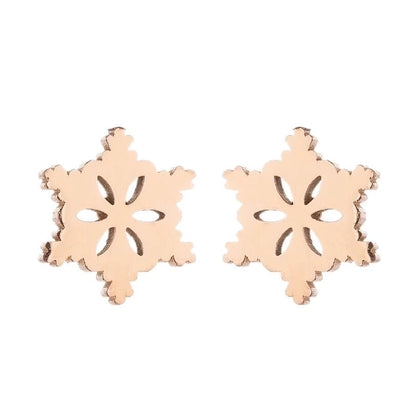 1 Pair Fashion Christmas Tree Plating 304 Stainless Steel 18K Gold Plated Ear Studs