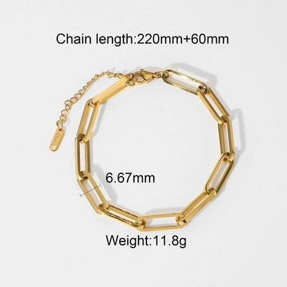 Minimalist Geometric Titanium Steel Cable Chain Bracelets In Bulk