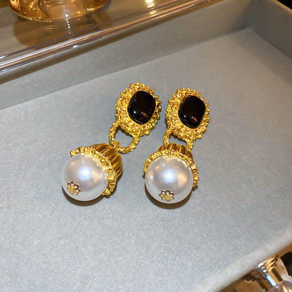 Mid-century Modern Round Geometric Copper Electroplating Earrings