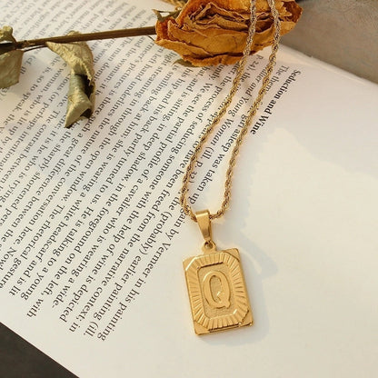 Minimalist Letter 304 Stainless Steel 18K Gold Plated Plating Choker