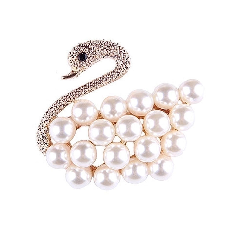 Elegant Pin Star Flower Snowflake Imitation Pearl Alloy Rhinestone Women'S Brooches