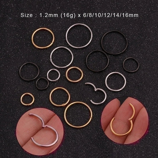 Nose Rings & Studs Minimalist Geometric 316 Stainless Steel Plating