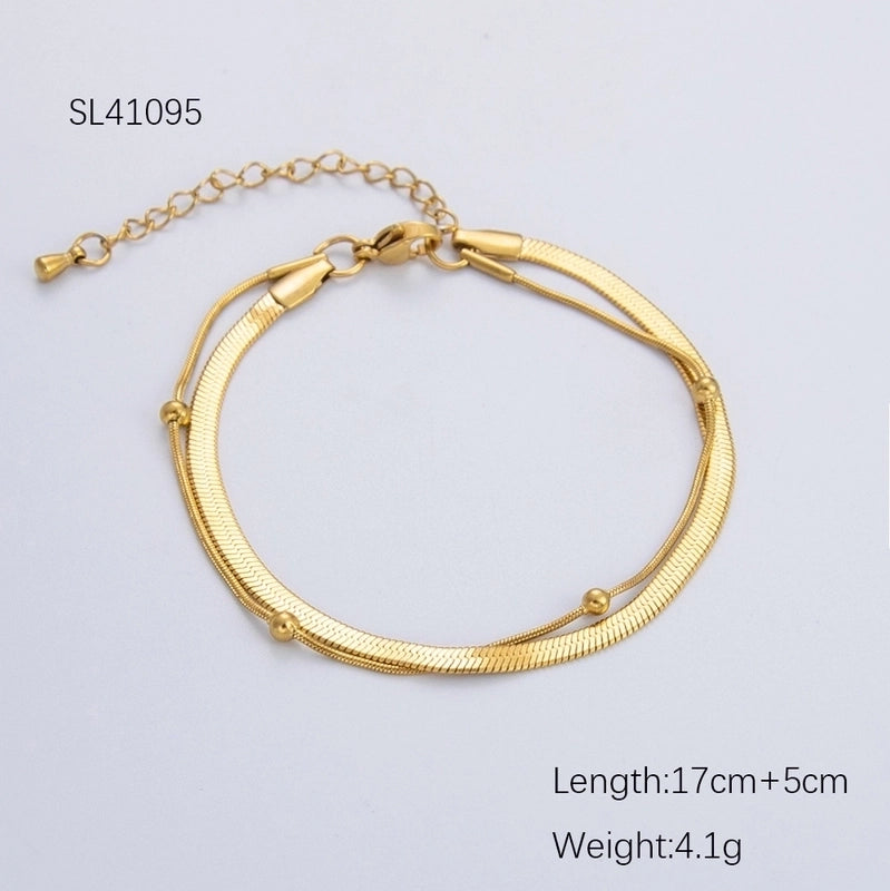 Retro Waves 304 Stainless Steel Bracelets In Bulk