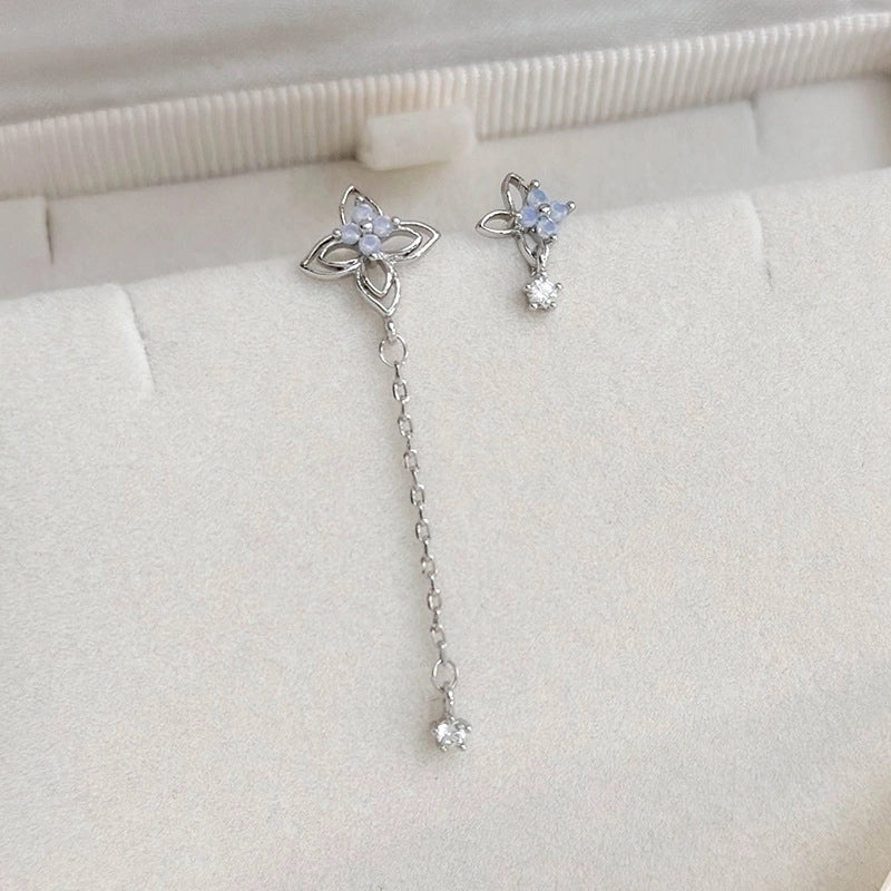 1 Pair Elegant Lady Streetwear Water Droplets Heart Shape Flower Hollow Out Inlay Steel Imitation Pearl Zircon Drop Earrings