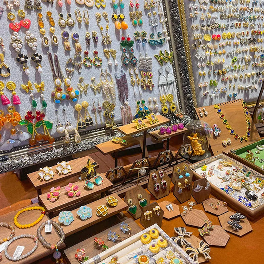 2 Pieces Mid-century Modern Round Geometric Copper Electroplating Earrings