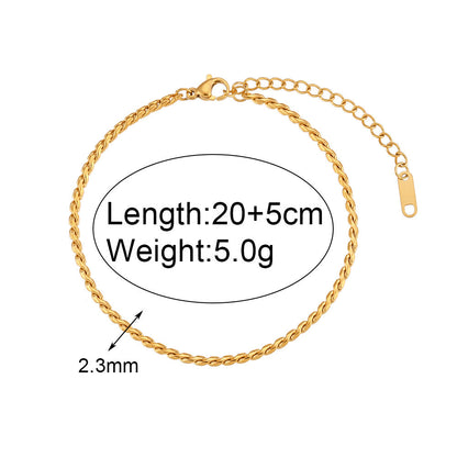 Minimalist Women Geometric 18K Gold Plated Anklets