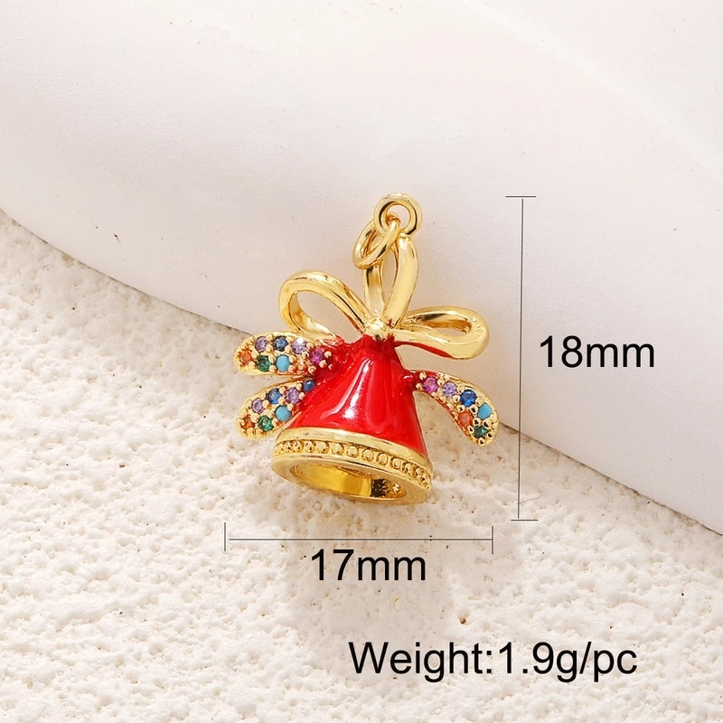 1 Piece 12*17mm 15 * 20mm 18 * 22mm Copper Christmas Tree Flower Snowflake Jewelry Accessories Pendant