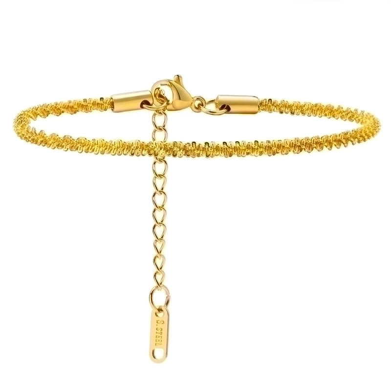 IG Style Casual Minimalist Geometric 201 Stainless Steel 18K Gold Plated Bracelets In Bulk