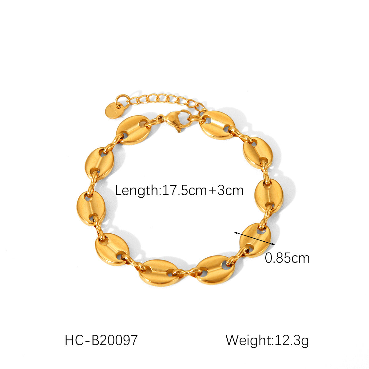 IG Style Women Chain Geometric Stainless Steel Electroplating Bracelets