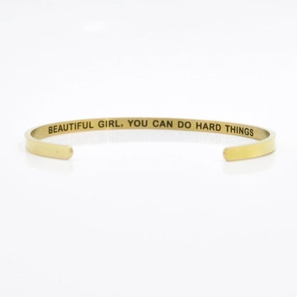 Minimalist Letter Stainless Steel Bangle