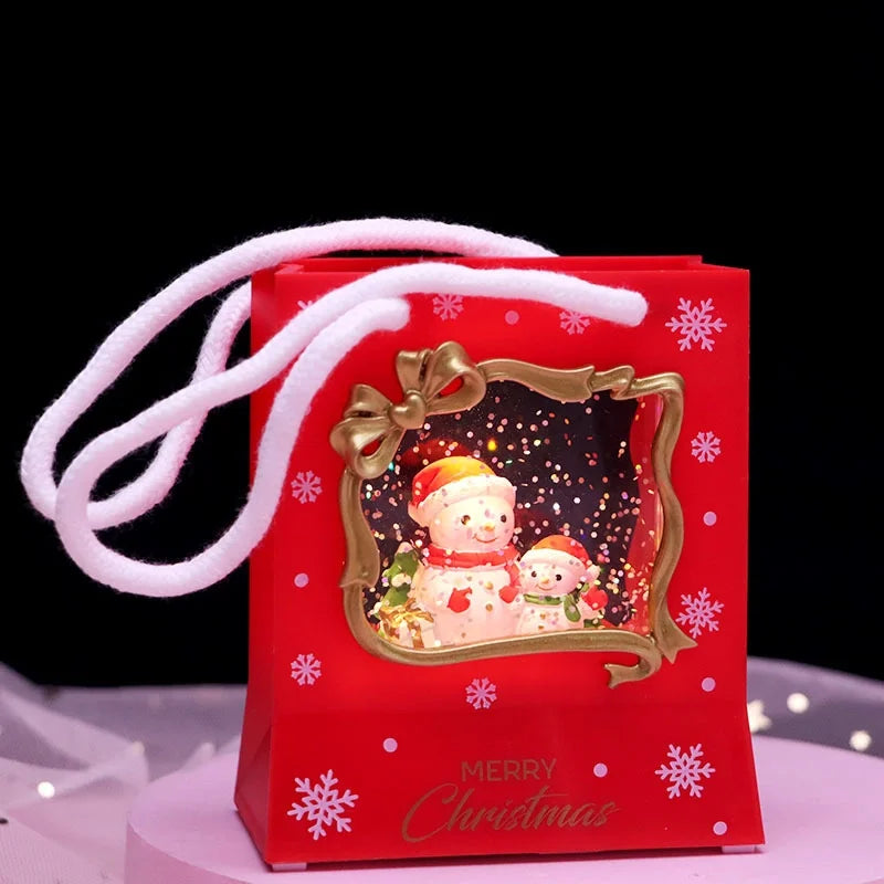 Christmas Cartoon Style Santa Claus Snowman Resin Holiday Daily