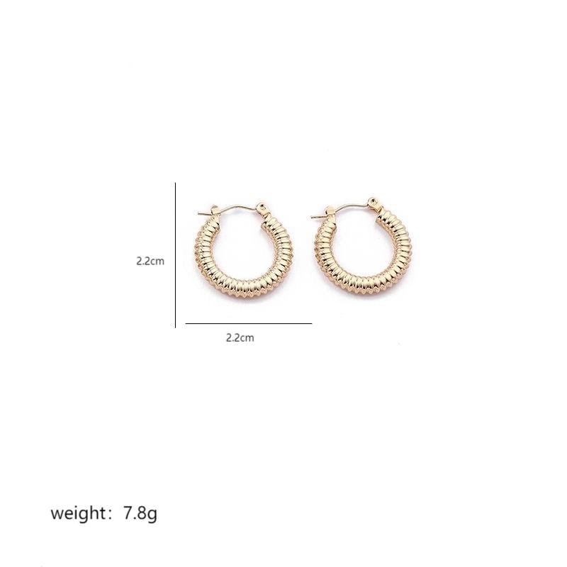 1 Pair Elegant Sweet Commute Heart Shape Plating Stainless Steel 18K Gold Plated Earrings