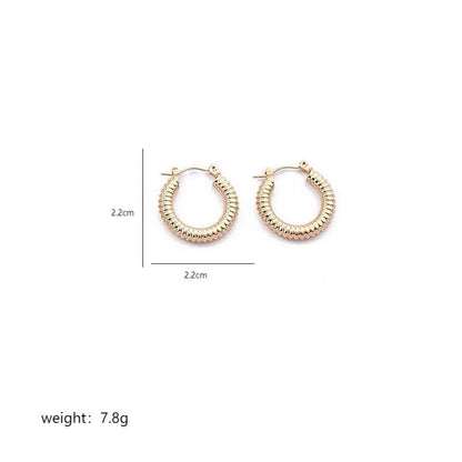 1 Pair Elegant Sweet Commute Heart Shape Plating Stainless Steel 18K Gold Plated Earrings