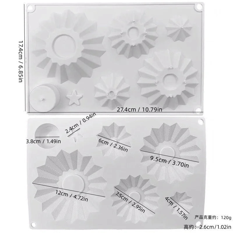 Casual Geometric Heart Shape Rose Silica Gel Kitchen Molds 1 Piece