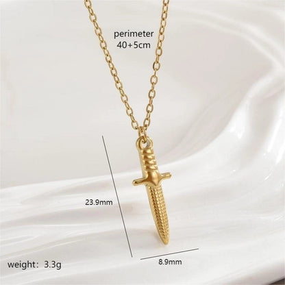 Stainless Steel 18K Gold Plated Minimalist Polishing Plating Star Heart Shape Bow Knot Pendant Necklace