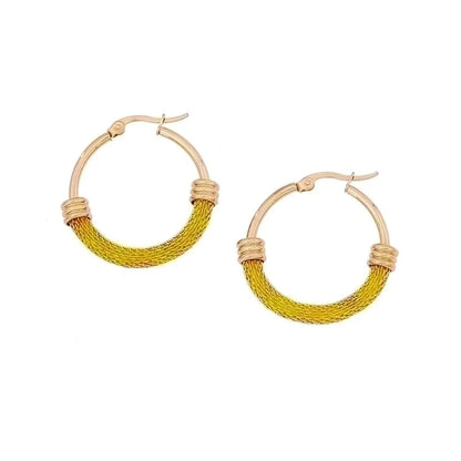 1 Pair Minimalist U Shape Circle Stainless Steel Plating Hoop Earrings