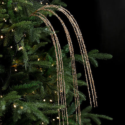 90cm Glitter Sequin Tassel Wheat Spike Christmas Branch Flower Arrangement Single Pack Christmas Tree Vine Decoration Arrangement