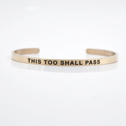 Casual Minimalist Letter Stainless Steel Cuff Bracelets