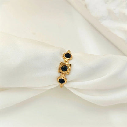 Elegant Geometric 304 Stainless Steel Plating Open Rings