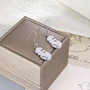 1 Pair Fashion Portrait Polishing 304 Stainless Steel Drop Earrings