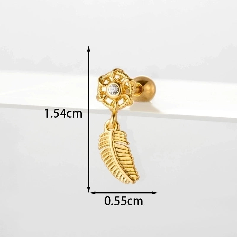 Ear Cartilage Rings & Studs Flower 316L Stainless Steel Copper