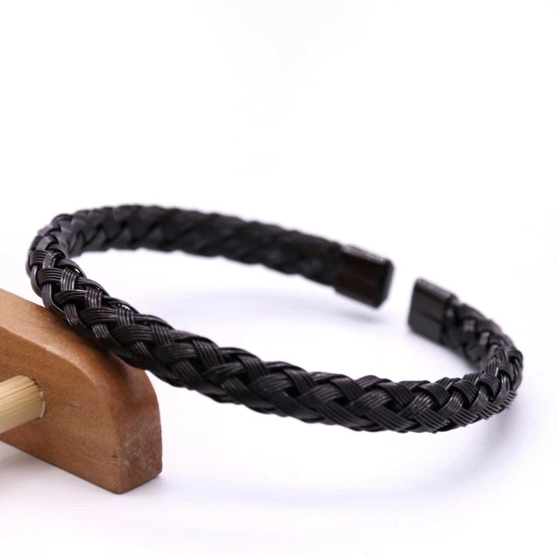 Minimalist Solid Color 304 Stainless Steel 18K Gold Plated Bangle In Bulk