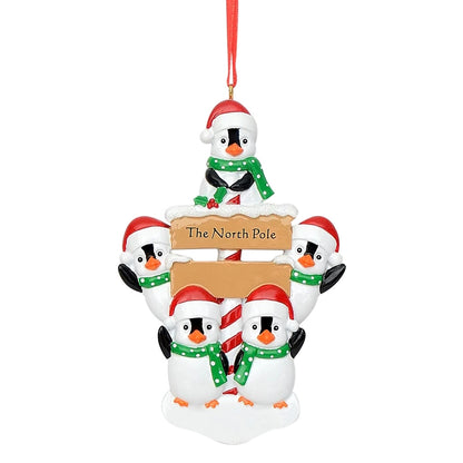 Christmas Cartoon Style Bear Snowman Resin Indoor Party Festival Hanging Ornaments