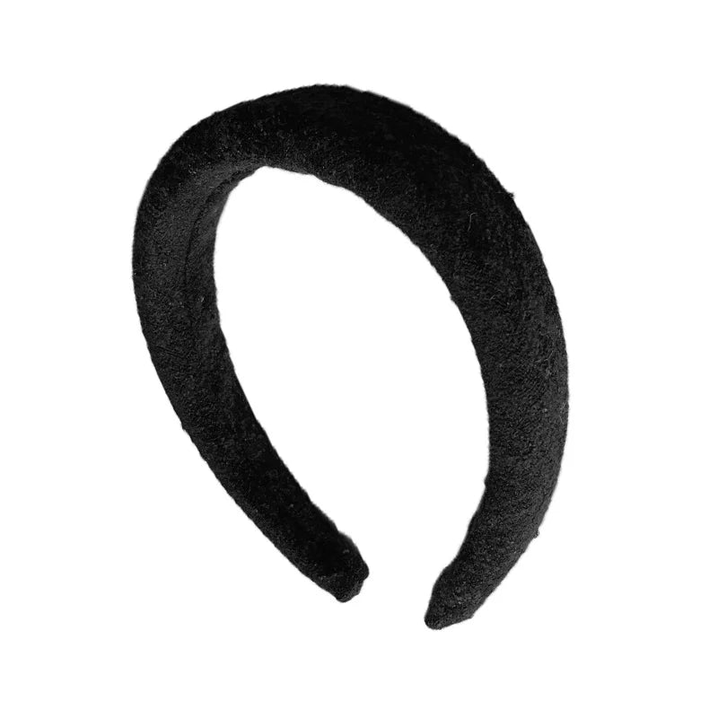 Women's Casual Preppy Style Rhombus Sponge Rib-Knit Hair Band