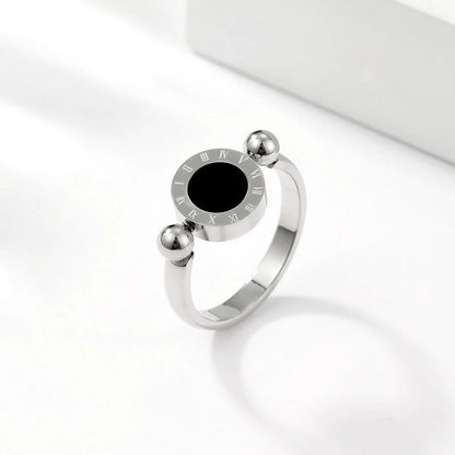 Elegant Roman Style Shell Stainless Steel Patchwork Plating Shell 18k Gold Plated Rings