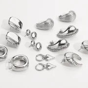 1 Pair IG Style Minimalist C Shape U Shape Geometric 304 Stainless Steel Drop Earrings Earrings Ear Studs