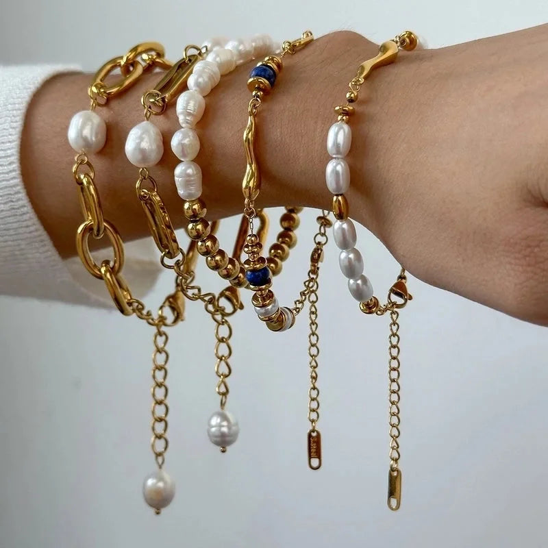 Minimalist Classic Style Geometric 304 Stainless Steel Bracelets In Bulk