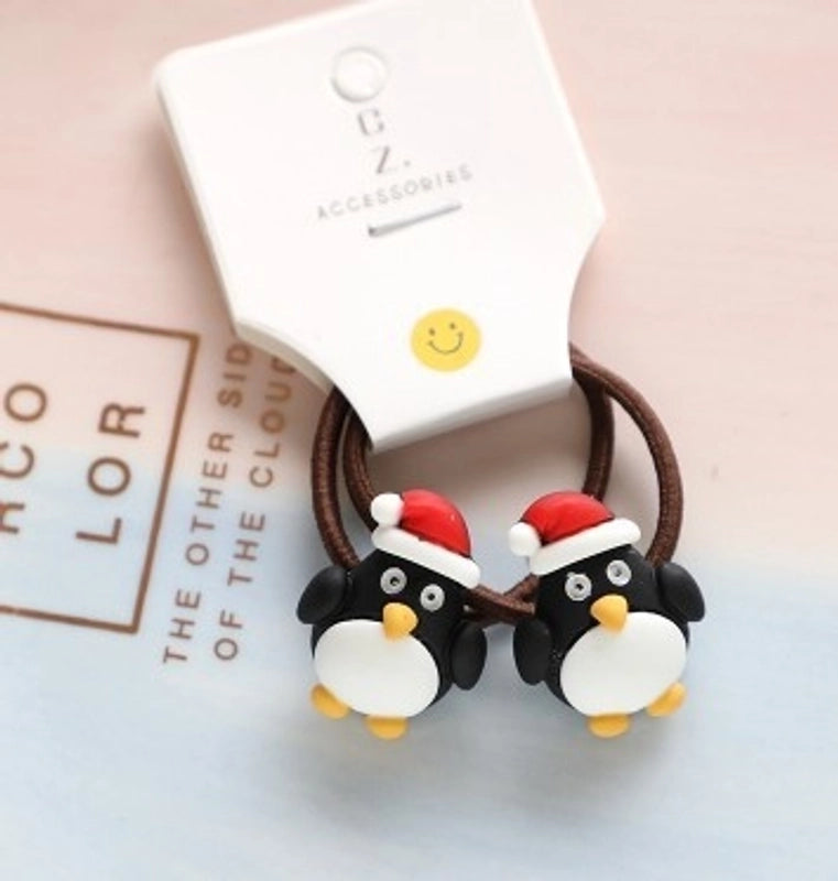 Christmas Fashion Children Unisex Cartoon Character Arylic Handmade Hair Tie