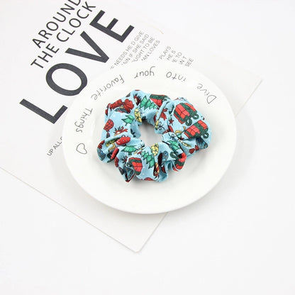 Christmas Cute Women's Color Block Rib-Knit Hair Tie