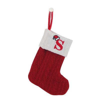 Hot Spot Foreign Trade Exquisite Christmas Socks Wool Knitted Christmas Socks Letter Socks Christmas Pendant Gift Bag