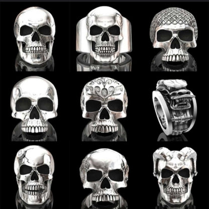 Gothic Skull Alloy Halloween Men'S Rings