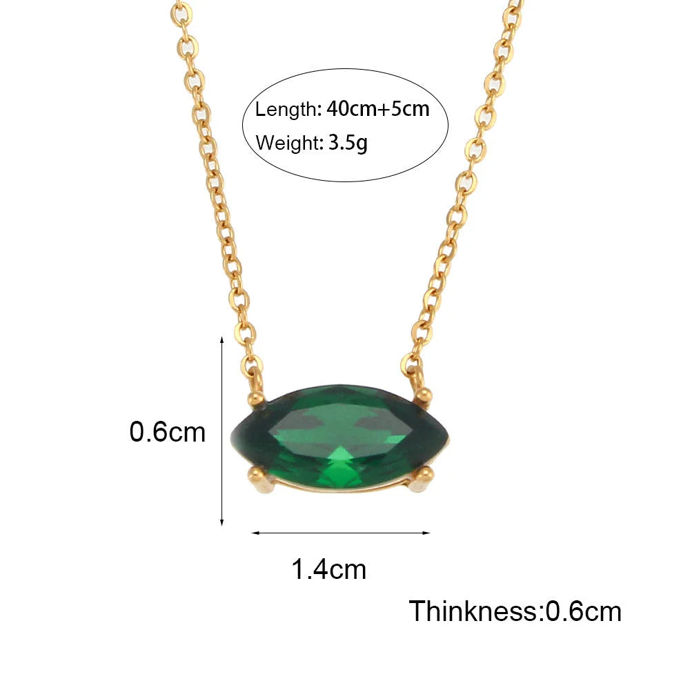 Geometric Stainless Steel 18K Gold Plated Necklaces