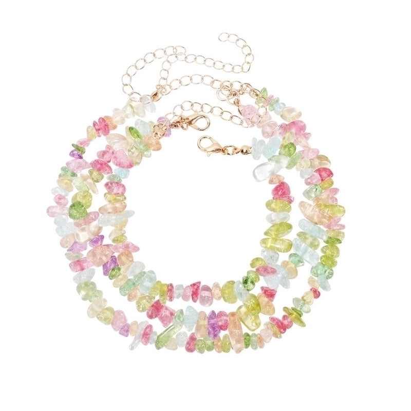 Minimalist Solid Color Natural Stone Bracelets Anklet Necklace