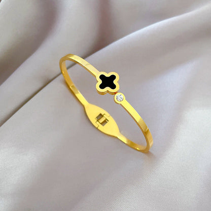 Korean East Asia Symbol Titanium Steel Electroplating Bangles