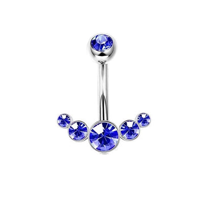 1 Piece Belly Rings Minimalist Color Block 304 Stainless Steel Inlay Zircon