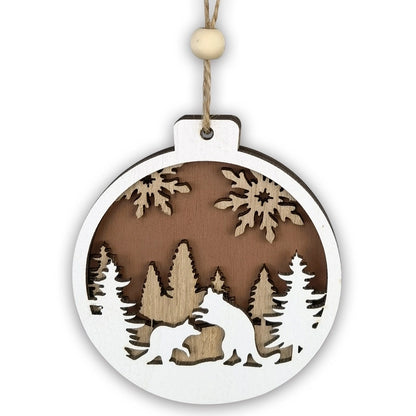 Christmas Cartoon Style Cartoon Wood Party Street Hanging Ornaments