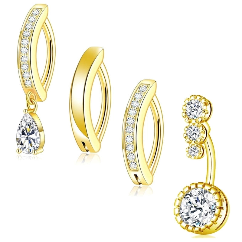 1 Piece 1 Set Belly Rings Minimalist Classic Style Geometric 304 Stainless Steel Copper Plating