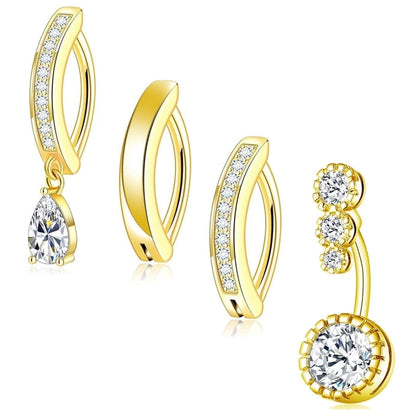 1 Piece 1 Set Belly Rings Minimalist Classic Style Geometric 304 Stainless Steel Copper Plating