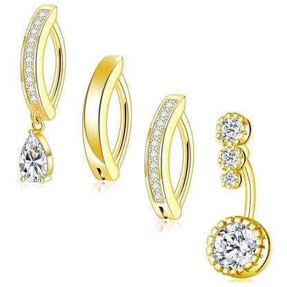 1 Piece 1 Set Belly Rings Minimalist Classic Style Geometric 304 Stainless Steel Copper Plating