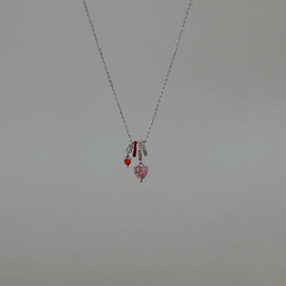 Sweet Commute Sunflower Heart Shape 304 Stainless Steel Zircon 16K Gold Plated 18K Gold Plated Stainless Steel Necklaces